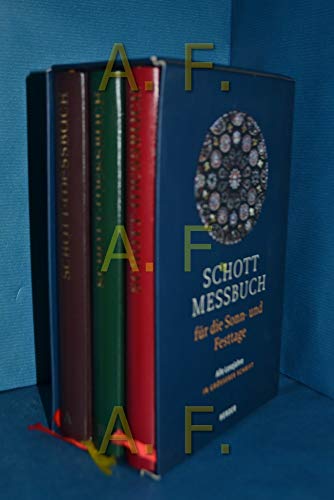 Beispielbild fr Schott-Messbuch fr die Sonn- und Festtage, In grerer Schrift, KOMPLETTER Satz fr alle drei Lesejahre [Lesejahres] A, B und C, (3 Bnde) Originaltexte der authentischen deutschen Ausgabe des Mebuchs und des Melektionars, Mit Einfhrungen herausgegeben von den Benediktinern der Erzabtei Beuron zum Verkauf von nova & vetera e.K.