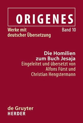 9783451329159: Origenes - Werke mit deutscher œbersetzung: Die Homilien zum Buch Jesaja: Bd. 10