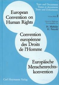 9783452192783: European convention on human rights, texts and documents