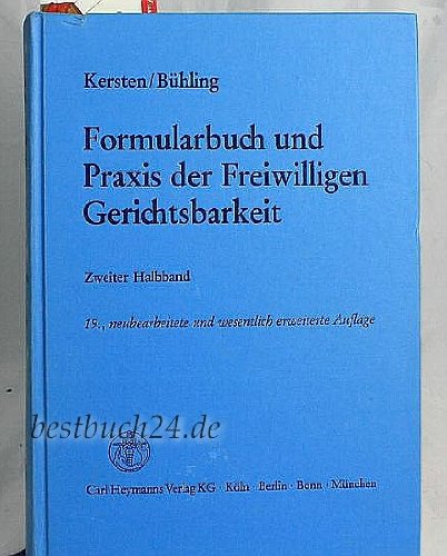 Imagen de archivo de Formularbuch und Praxis der Freiwilligen Gerichtsbarkeit a la venta por Buchpark