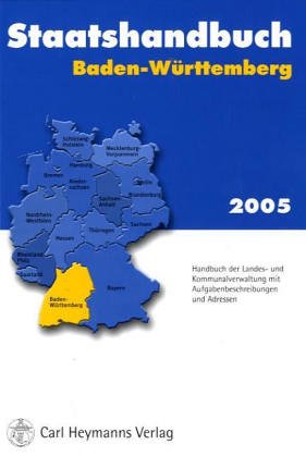 9783452249876: Die Bundesrepublik Deutschland Staatshandbuch, Baden-Wrttemberg