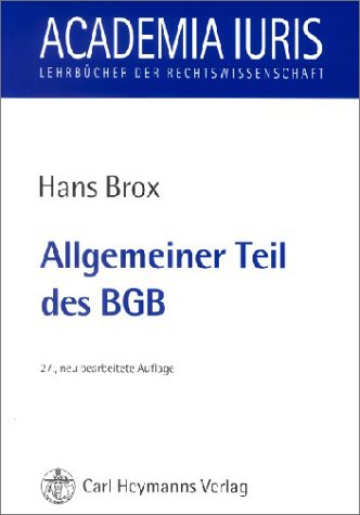 9783452252845: Allgemeiner Teil des BGB (Livre en allemand)