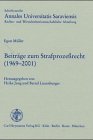 BeitrÃ¤ge zum Strafprozessrecht (9783452254368) by MÃ¼ller, Egon