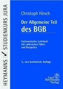 Beispielbild fr Der Allgemeine Teil des BGB. zum Verkauf von Antiquariat Nam, UstId: DE164665634