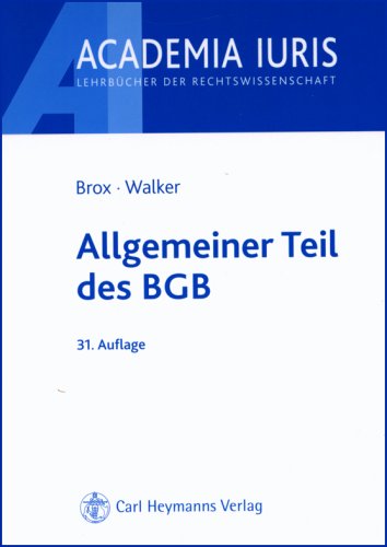 9783452266958: Allgemeiner Teil des BGB