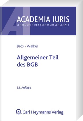 Stock image for Allgemeiner Teil des BGB for sale by medimops