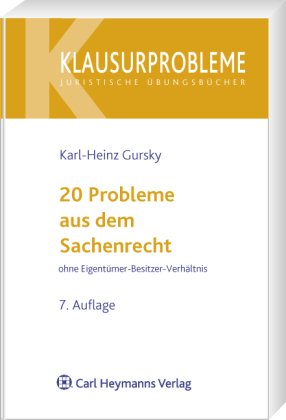 Beispielbild fr 20 Probleme aus dem Sachenrecht ohne Eigentmer-Besitzer-Verhltnis zum Verkauf von medimops