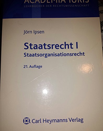 Stock image for Staatsrecht I: Staatsorganisationsrecht for sale by medimops