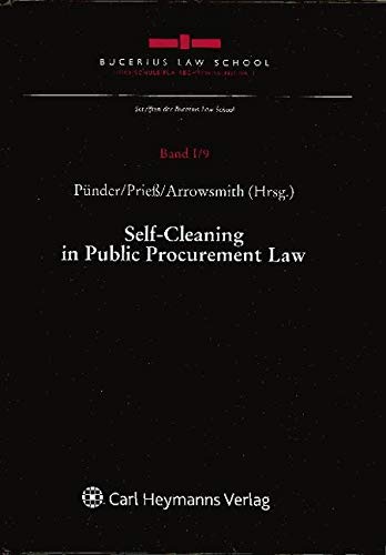 9783452272249: Self Cleaning in Public Procurement Law