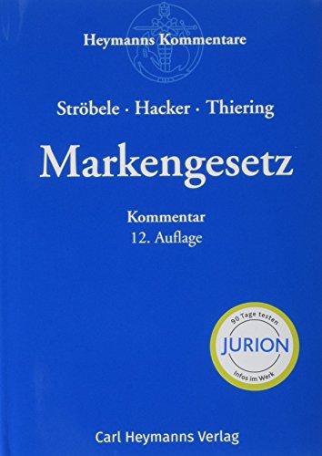 Stock image for Markengesetz: Kommentar for sale by medimops