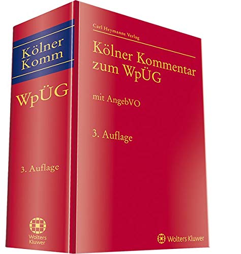 Stock image for K�lner Kommentar zum Wp�G: mit AngebVO for sale by Chiron Media