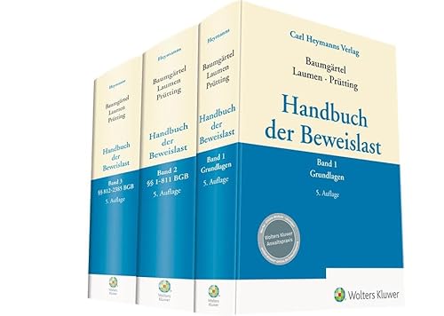 Stock image for Handbuch der Beweislast. Band 01 - 03. 3 Bnde for sale by Revaluation Books