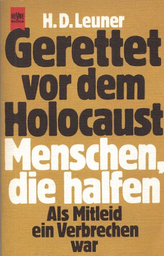 Beispielbild fr Gerettet vor dem Holocaust - guter Zustand zum Verkauf von Weisel