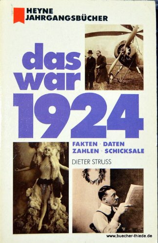 Beispielbild fr Das war 1924 zum Verkauf von Eichhorn GmbH