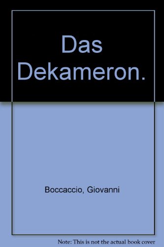 Stock image for Das Dekameron for sale by Sammlerantiquariat