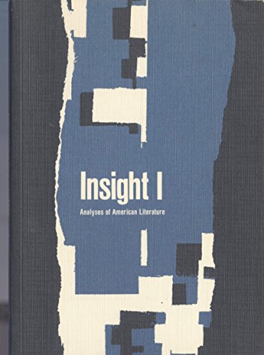 Beispielbild fr Insight I [1] - Analyses of American Literature. zum Verkauf von Antiquariat Christoph Wilde