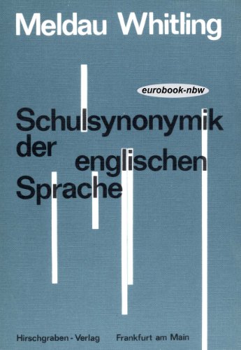 9783454610001: Schulsynonymik der englischen Sprache.