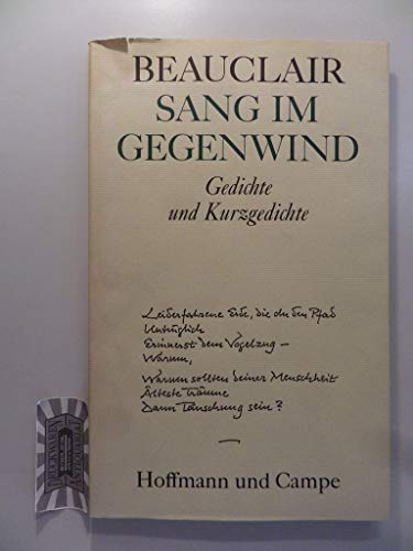 Beispielbild fr Sang im Gegenwind. Gedichte und Kurzgedichte. zum Verkauf von Antiquariat Eule