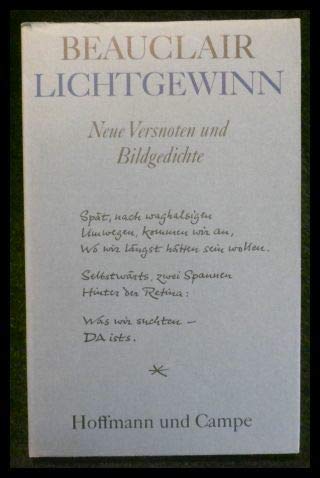 Stock image for Lichtgewinn: Neue Versnoten und Bildgedichte (German Edition) for sale by Zubal-Books, Since 1961