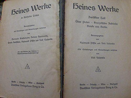 9783455030129: Smtliche Werke.: Franzsische Maler. Franzsische Zustnde. ber die franzsische Bhne. Text: Bd. 12/I
