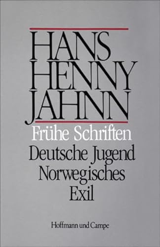 Imagen de archivo de Frhe Schriften - Deutsche Jugend - Norwegisches Exil hrsg. Von Ulrich Bitz (= Werke in Einzelbnden - Hamburger Ausgabe hrsg. Von Ulrich Bitz und Uwe Schweikert) a la venta por Antiquariat Hoffmann