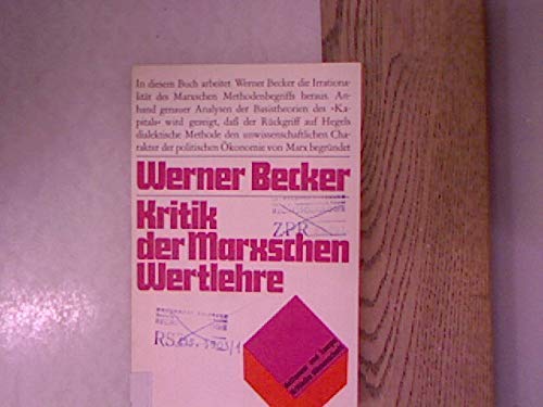 Kritik der Merxschen Weltlehre - Becker, Werner