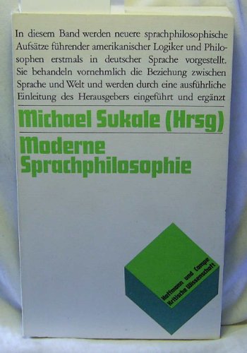 Moderne Sprachphilosophie (Kritische Wissenschaft) (German Edition)