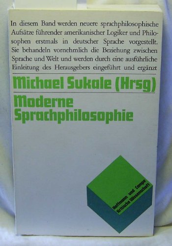 Stock image for Moderne Sprachphilosophie for sale by medimops