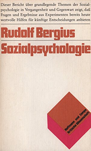 Beispielbild fr Sozialpsychologie zum Verkauf von Versandantiquariat Felix Mcke