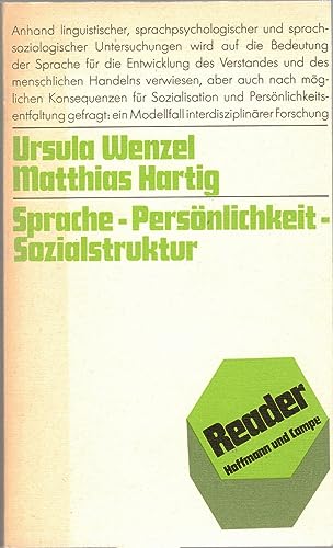 Beispielbild fr Sprache, Persnlichkeit, Sozialstruktur zum Verkauf von Bernhard Kiewel Rare Books