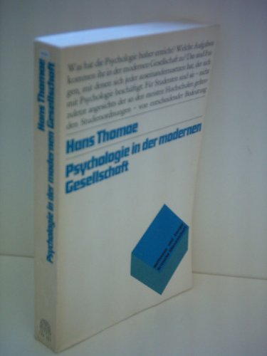Beispielbild fr Psychologie in der modernen Gesellschaft zum Verkauf von Hylaila - Online-Antiquariat