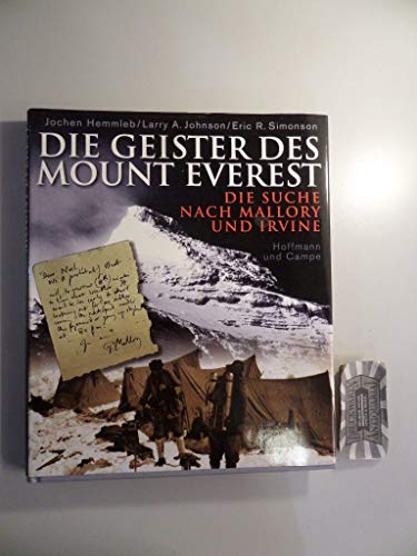 Imagen de archivo de Die Geister des Mount Everest. Die Suche nach Mallory und Irvine a la venta por medimops