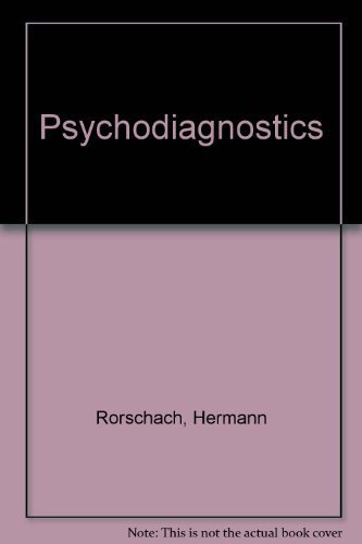 Stock image for Psychodiagnostics: A Diagnostic Test Based on Perception for sale by SecondSale