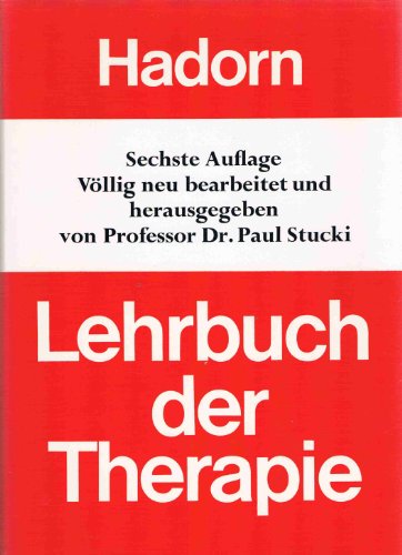9783456803173: Lehrbuch der Therapie. Hrsg. von Paul Stucki.