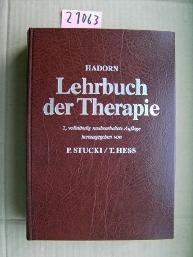 9783456812472: Hadorn: Lehrbuch der Therapie