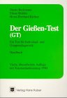 Beispielbild fr Der Gieen-Test : (GT) : ein Test fr Individual- und Gruppendiagnostik : Handbuch zum Verkauf von CSG Onlinebuch GMBH