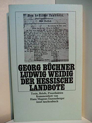 Imagen de archivo de Der hessische Landbote Texte, Briefe, Prozessakten. Gesamttitel: insel-taschenbuch; 51 a la venta por Ammareal