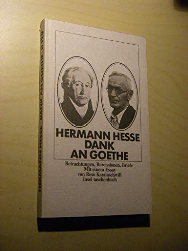 Dank an Goethe. Insel-Bücherei ; (Nr. 129) - Hesse, Hermann
