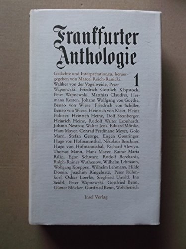 Frankfurter Anthologie, Bd.1 (9783458050001) by Marcel Reich-Ranicki