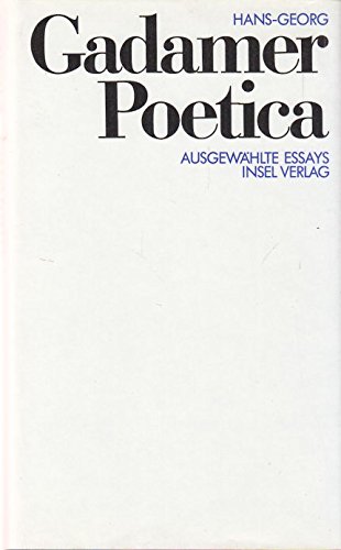 Stock image for Poetica: AusgewaÌ hlte Essays (German Edition) for sale by Discover Books