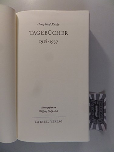 9783458052463: Tagebcher 1918-1937.. Politik, Kunst und Gesellschaft der zwanziger Jahre.