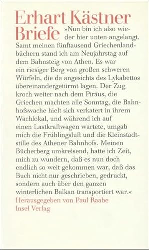 Briefe: Hrsg. v. Paul Raabe Erhart Kästner. Hrsg. von Paul Raabe - Raabe, Paul, Erhart Kästner und Paul Raabe