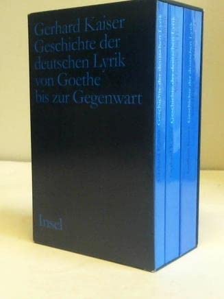 9783458168249: Geschichte der deutschen Lyrik von Goethe bis zur Gegenwart.