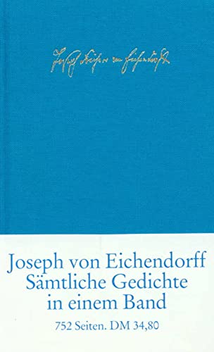 Sämtliche Gedichte und Versepen -Language: german - Eichendorff, Joseph Von; Schultz, Hartwig