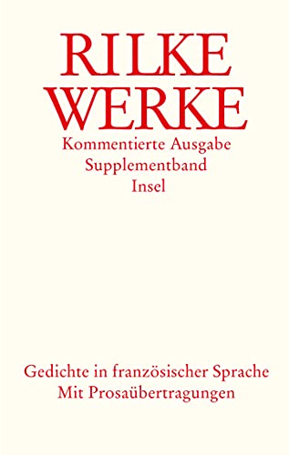 Stock image for Supplementband: Gedichte In Franzsischer Sprache. Mit Prosabertragungen for sale by Revaluation Books