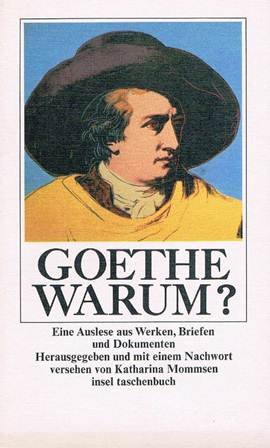 Imagen de archivo de Goethe - warum? Eine Auslese aus Werken, Briefen und Dokumenten. a la venta por Der Bcher-Br