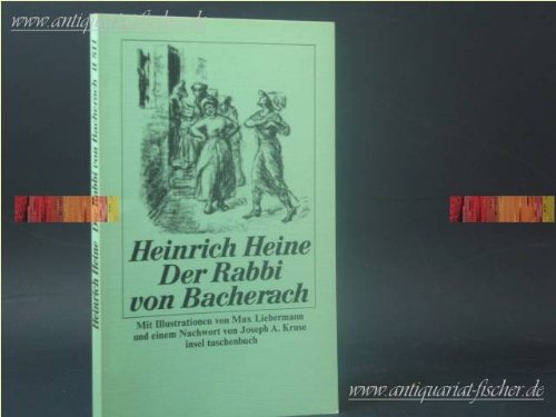 Stock image for Der Rabbi von Bacherach. Ein Fragment for sale by Antiquariat Wortschatz