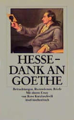 Beispielbild fr Dank an Goethe zum Verkauf von Antiquariat Nam, UstId: DE164665634