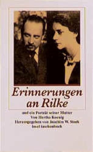 Beispielbild fr Erinnerungen an Rainer Maria Rilke / Rilkes Mutter. zum Verkauf von Project HOME Books