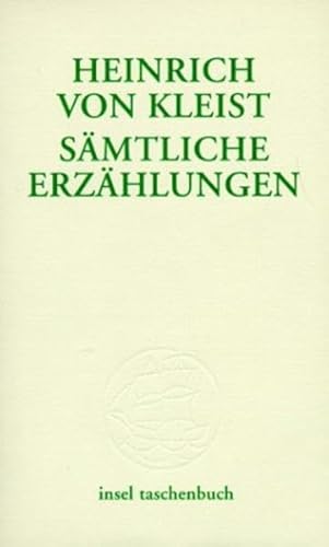 SÃ¤mtliche ErzÃ¤hlungen. (9783458345626) by Kleist, Heinrich Von